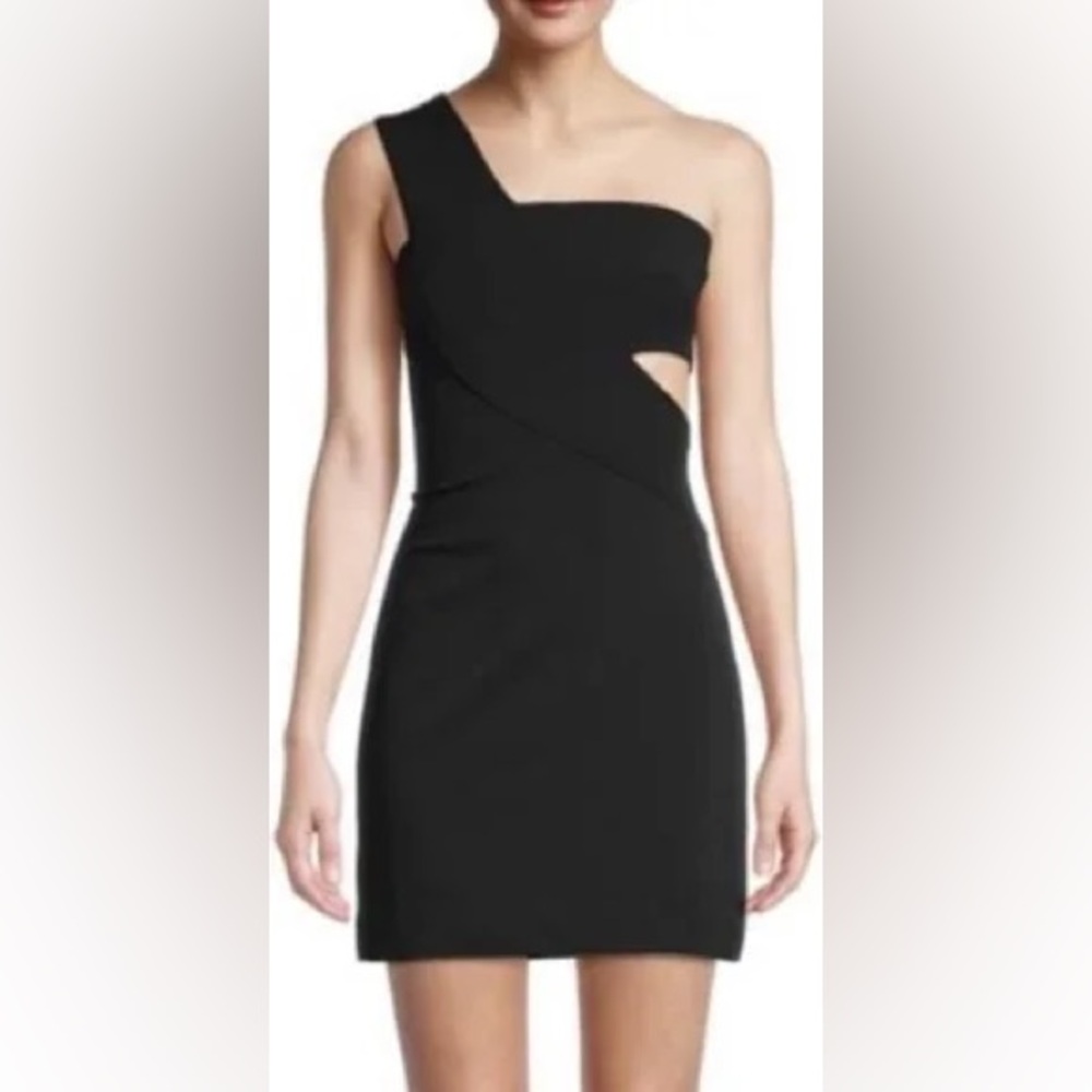 Nicole Miller Cut-Out One Shoulder Dress